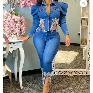 The denim jacket and Jeans set